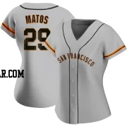 Luis Matos Women's San Francisco Giants Gray Authentic Road Jersey