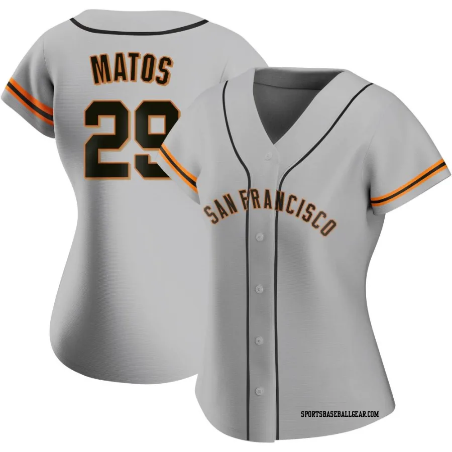 Luis Matos Women's San Francisco Giants Gray Replica Road Jersey