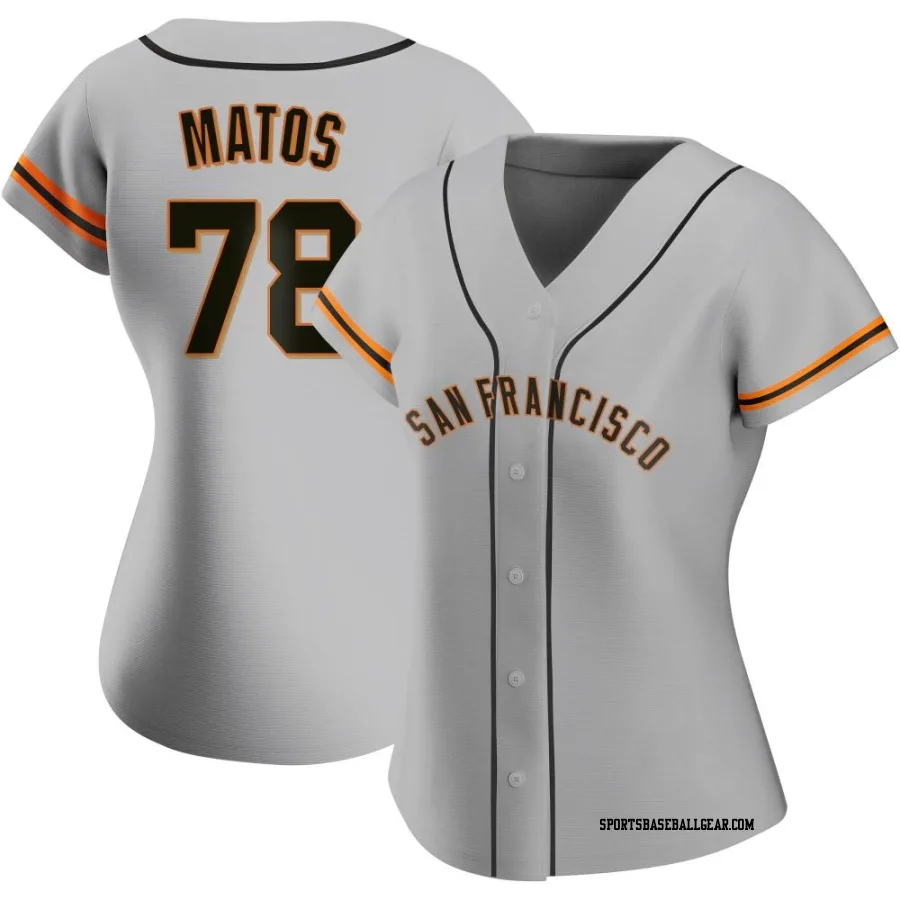 Luis Matos Women's San Francisco Giants Gray Replica Road Jersey