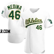 Luis Medina Men's Oakland Athletics White Authentic Home Jersey