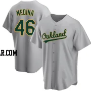 Luis Medina Youth Oakland Athletics Gray Replica Road Jersey