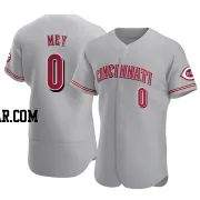 Luis Mey Men's Cincinnati Reds Gray Authentic Road Jersey