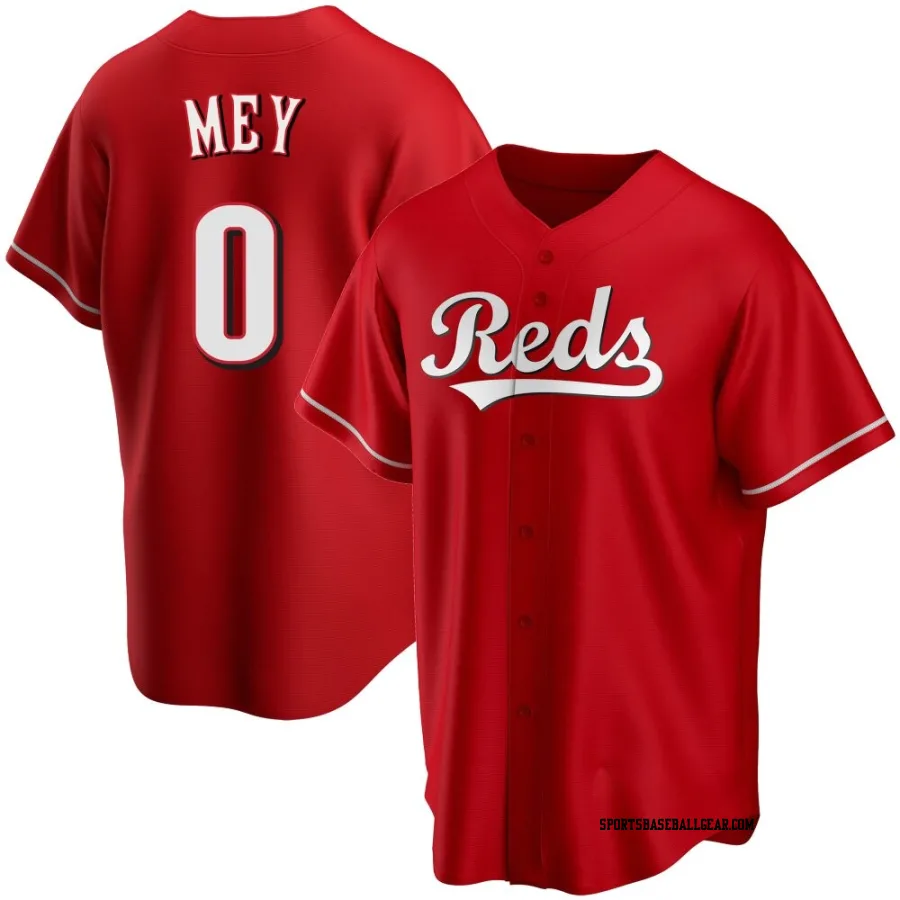 Luis Mey Men's Cincinnati Reds Red Replica Alternate Jersey