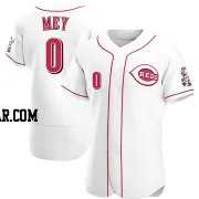 Luis Mey Men's Cincinnati Reds White Authentic Home Jersey