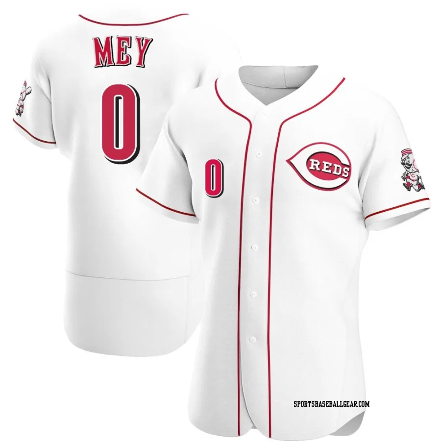 Luis Mey Men's Cincinnati Reds White Authentic Home Jersey