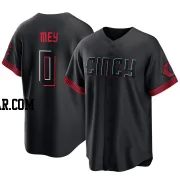 Luis Mey Youth Cincinnati Reds Black Replica 2023 City Connect Jersey