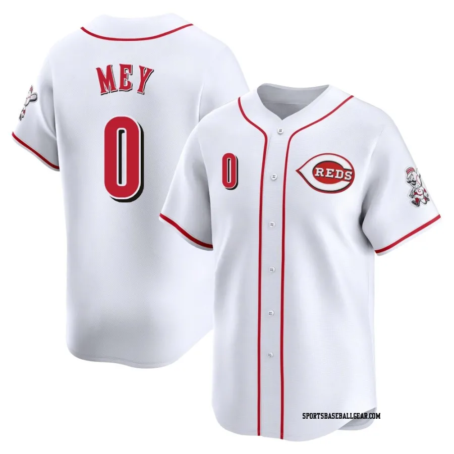 Luis Mey Youth Cincinnati Reds White Limited Home Jersey