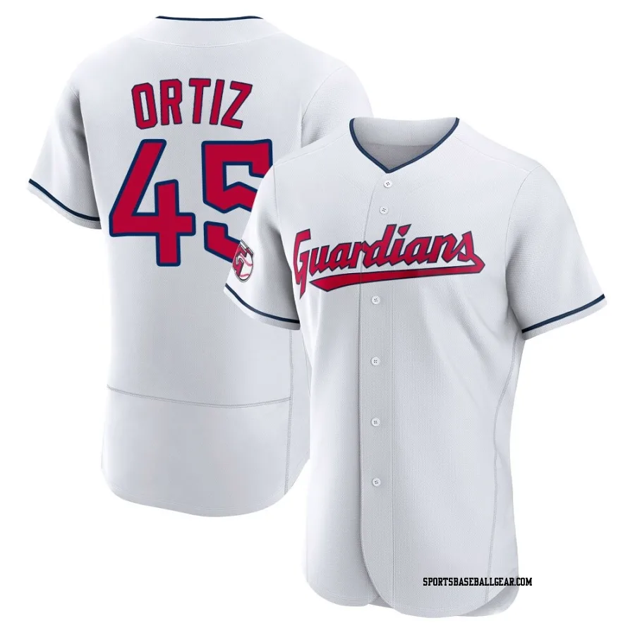 Luis Ortiz Men's Cleveland Guardians White Authentic Home Jersey