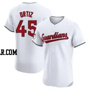 Luis Ortiz Men's Cleveland Guardians White Elite Home Jersey