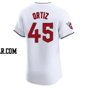 Luis Ortiz Men's Cleveland Guardians White Elite Home Jersey