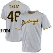 Luis Ortiz Men's Pittsburgh Pirates Gray Replica Road Jersey