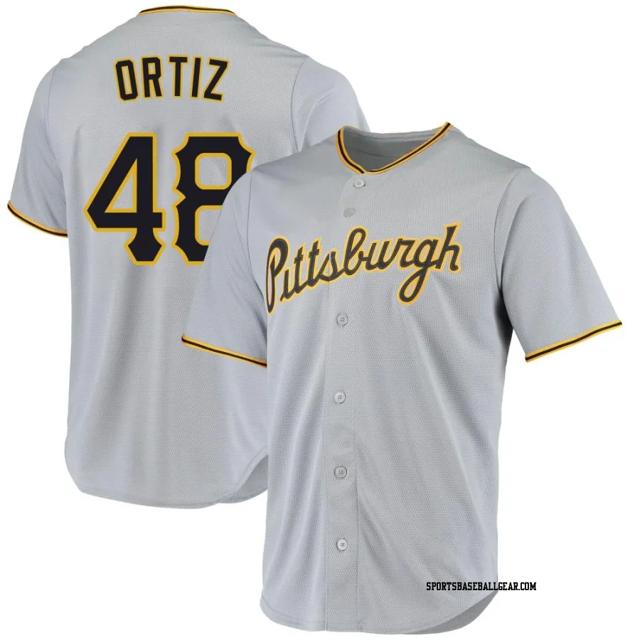 Luis Ortiz Men's Pittsburgh Pirates Gray Replica Road Jersey