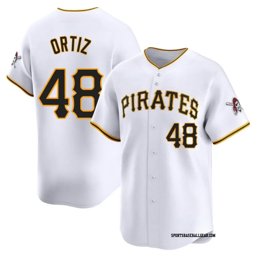 Luis Ortiz Men's Pittsburgh Pirates White Limited Home Jersey