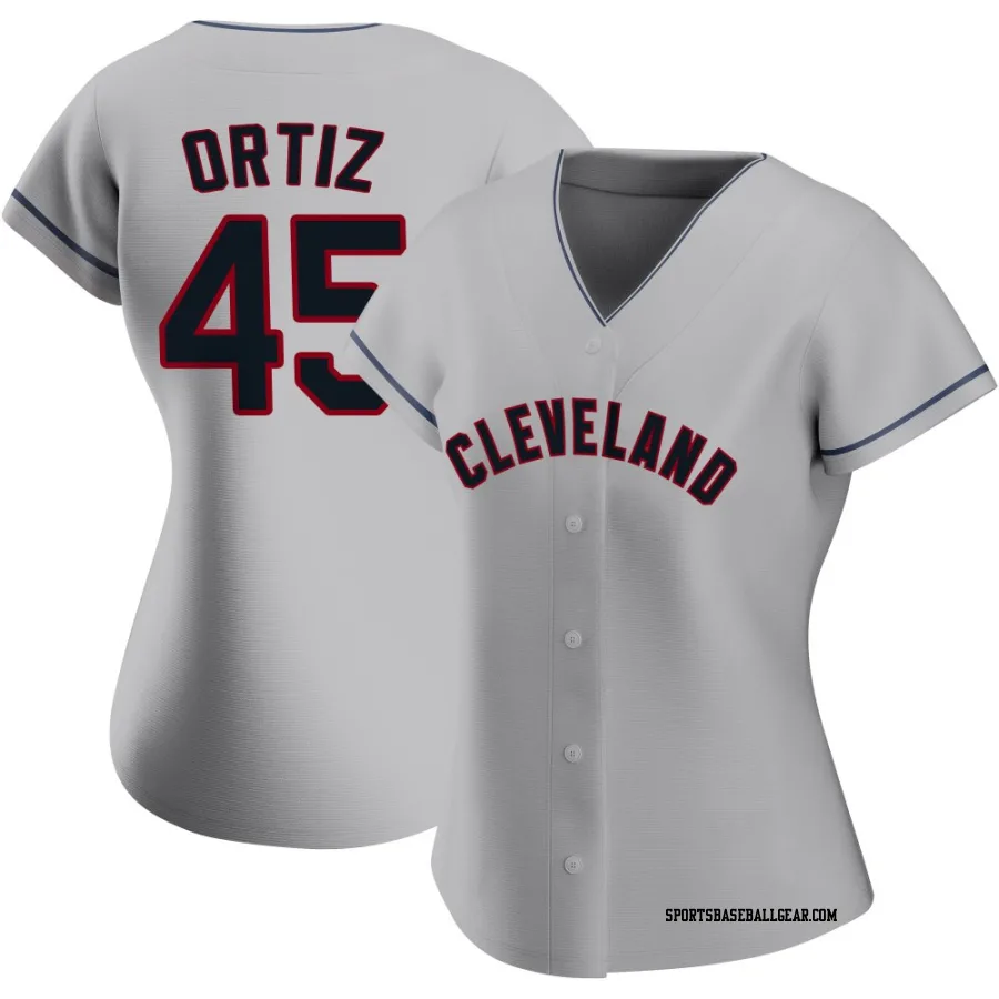 Luis Ortiz Women's Cleveland Guardians Gray Authentic Road Jersey