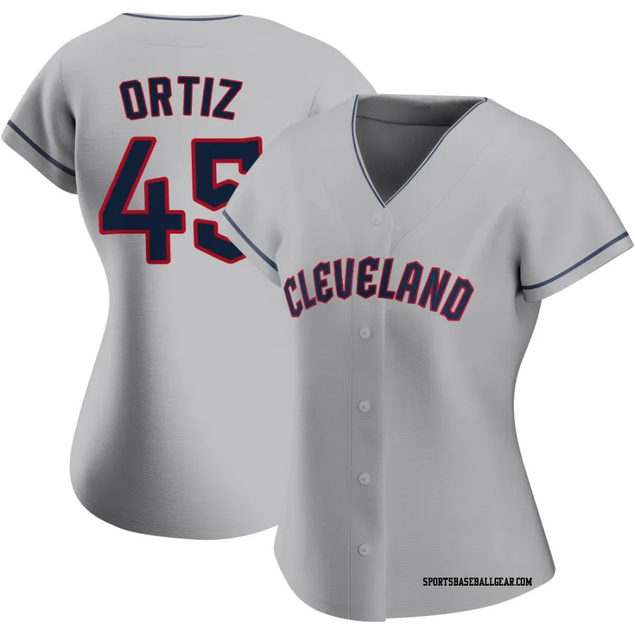 Luis Ortiz Women's Cleveland Guardians Gray Authentic Road Jersey