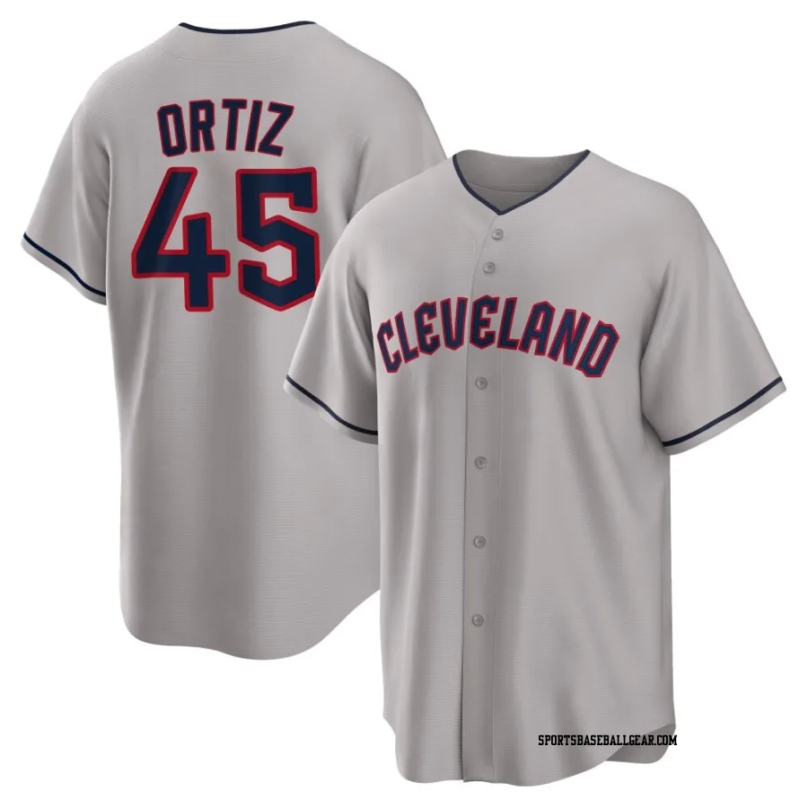 Luis Ortiz Youth Cleveland Guardians Gray Replica Road Jersey