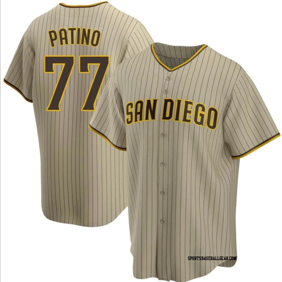 Luis Patino Men's San Diego Padres Sand/Brown Replica Alternate Jersey