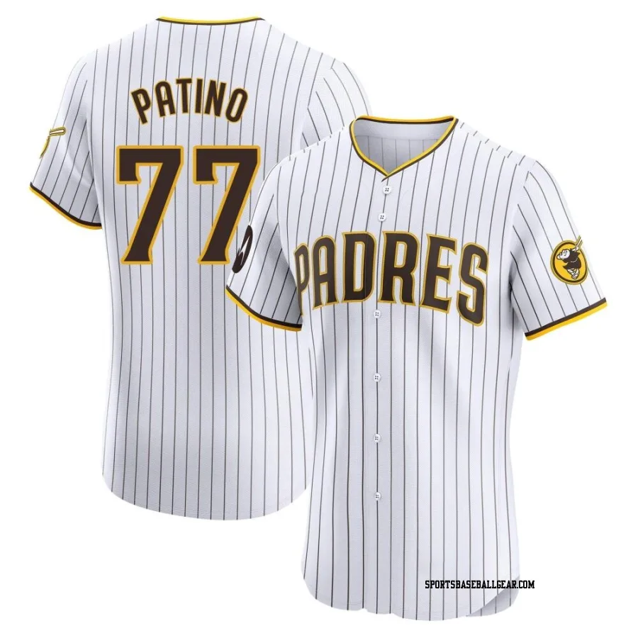 Luis Patino Men's San Diego Padres White Elite Home Patch Jersey