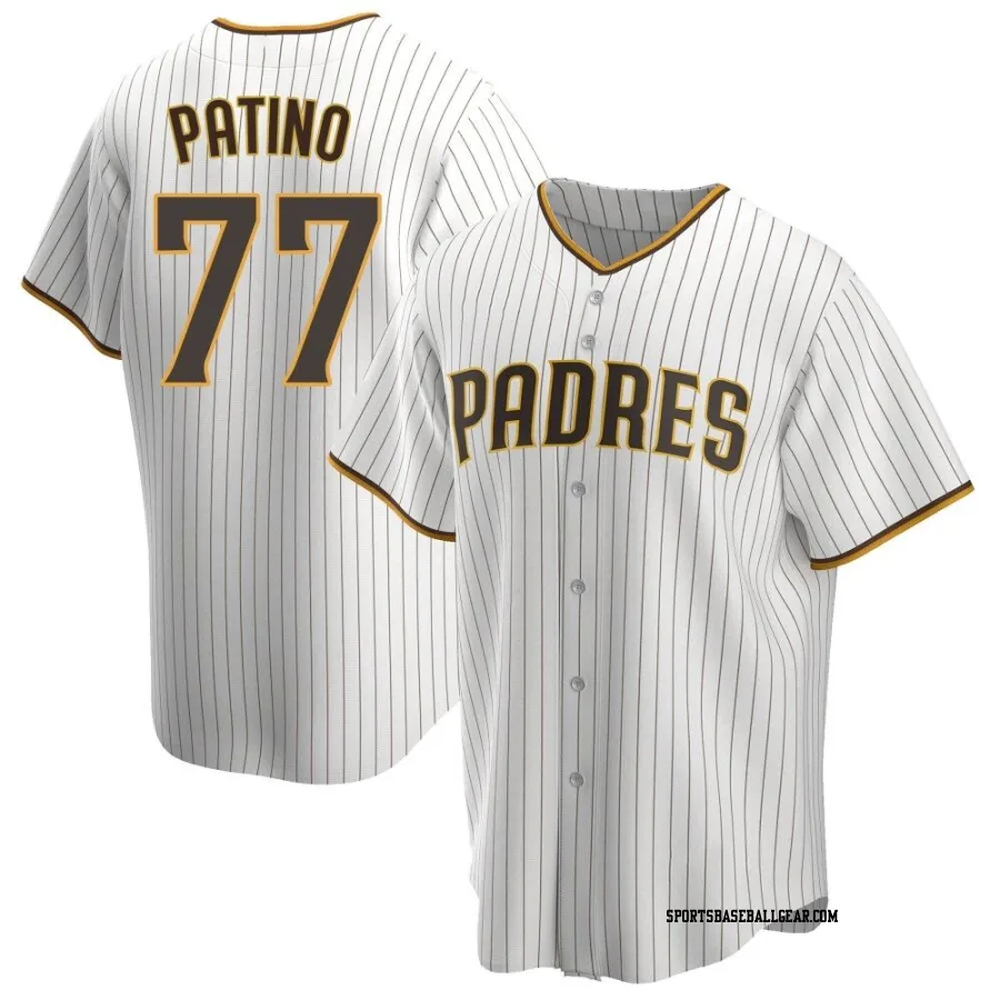 Luis Patino Men's San Diego Padres White/Brown Replica Home Jersey