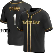 Luis Patino Men's Tampa Bay Rays Black Golden Replica Alternate Jersey