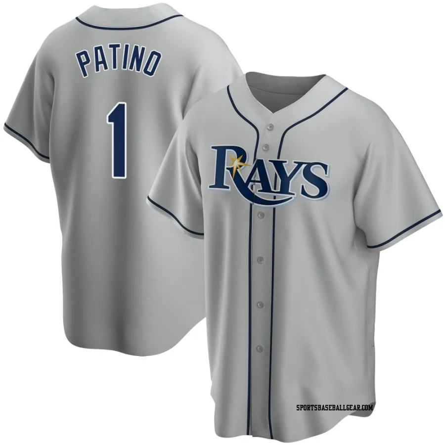 Luis Patino Men's Tampa Bay Rays Gray Replica Road Jersey