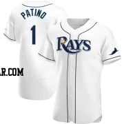 Luis Patino Men's Tampa Bay Rays White Authentic Home Jersey