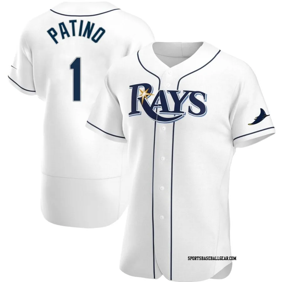 Luis Patino Men's Tampa Bay Rays White Authentic Home Jersey