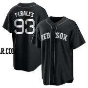 Luis Perales Men's Boston Red Sox Black/White Replica Jersey