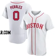 Luis Perales Men's Boston Red Sox White Authentic 2021 Patriots' Day Jersey