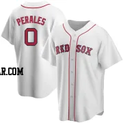 Luis Perales Men's Boston Red Sox White Replica Home Jersey