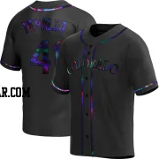 Luis Peralta Men's Colorado Rockies Black Holographic Replica Alternate Jersey