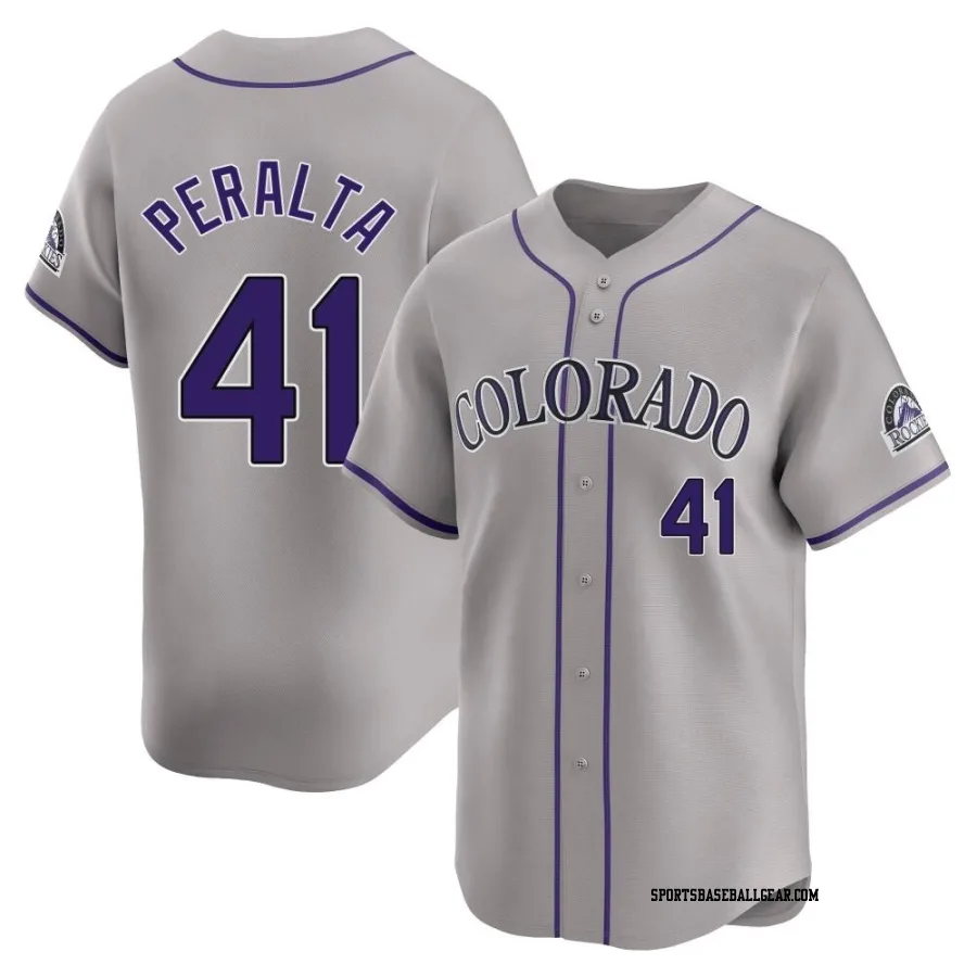 Luis Peralta Men's Colorado Rockies Gray Limited Road Jersey