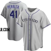 Luis Peralta Men's Colorado Rockies Gray Replica Road Jersey