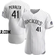 Luis Peralta Men's Colorado Rockies White Authentic Home Jersey