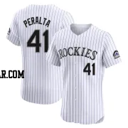 Luis Peralta Men's Colorado Rockies White Elite Home Jersey