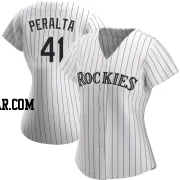 Luis Peralta Women's Colorado Rockies White Authentic Home Jersey