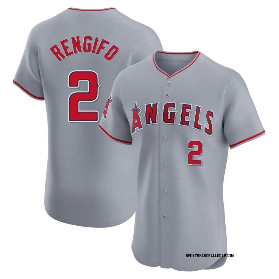 Luis Rengifo Men's Los Angeles Angels Gray Elite Road Jersey