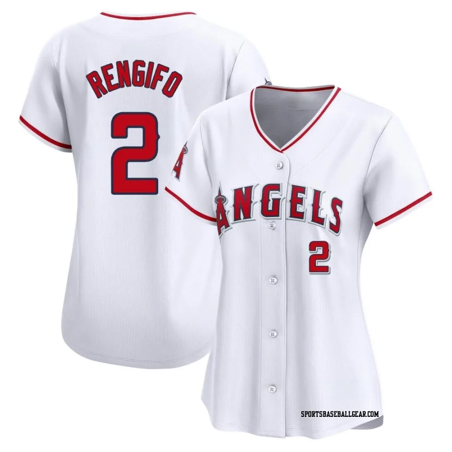 Luis Rengifo Women's Los Angeles Angels White Limited Home Jersey