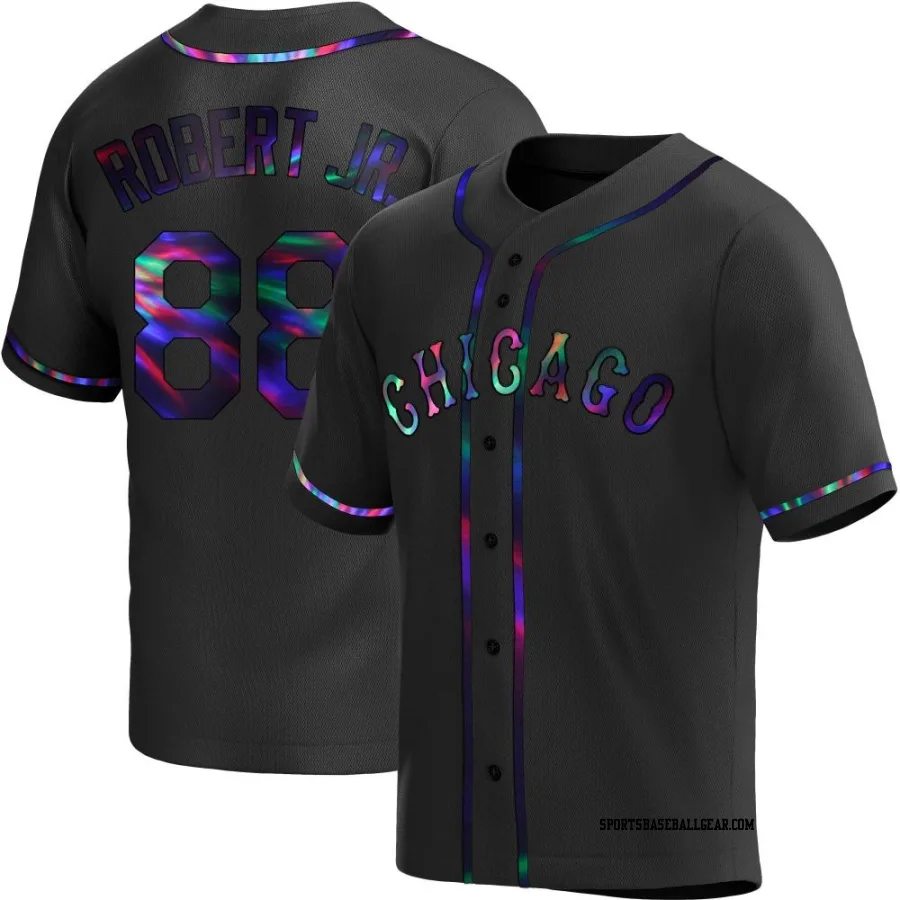 Luis Robert Jr. Men's Chicago White Sox Black Holographic Replica Alternate Jersey