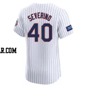 Luis Severino Men's New York Mets White Elite Home Patch Jersey