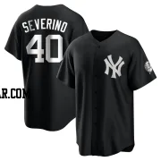 Luis Severino Men's New York Yankees Black/White Replica Jersey