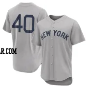 Luis Severino Men's New York Yankees Gray Authentic 2021 Field of Dreams Jersey