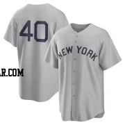 Luis Severino Men's New York Yankees Gray Replica 2021 Field of Dreams Jersey