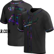 Luis Severino Men's Oakland Athletics Black Holographic Replica Alternate Jersey