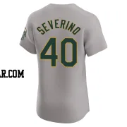 Luis Severino Men's Oakland Athletics Gray Elite Road Jersey