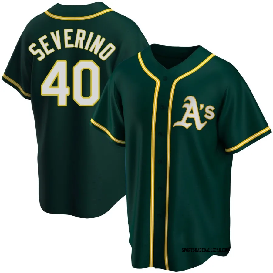 Luis Severino Men's Oakland Athletics Green Replica Alternate Jersey