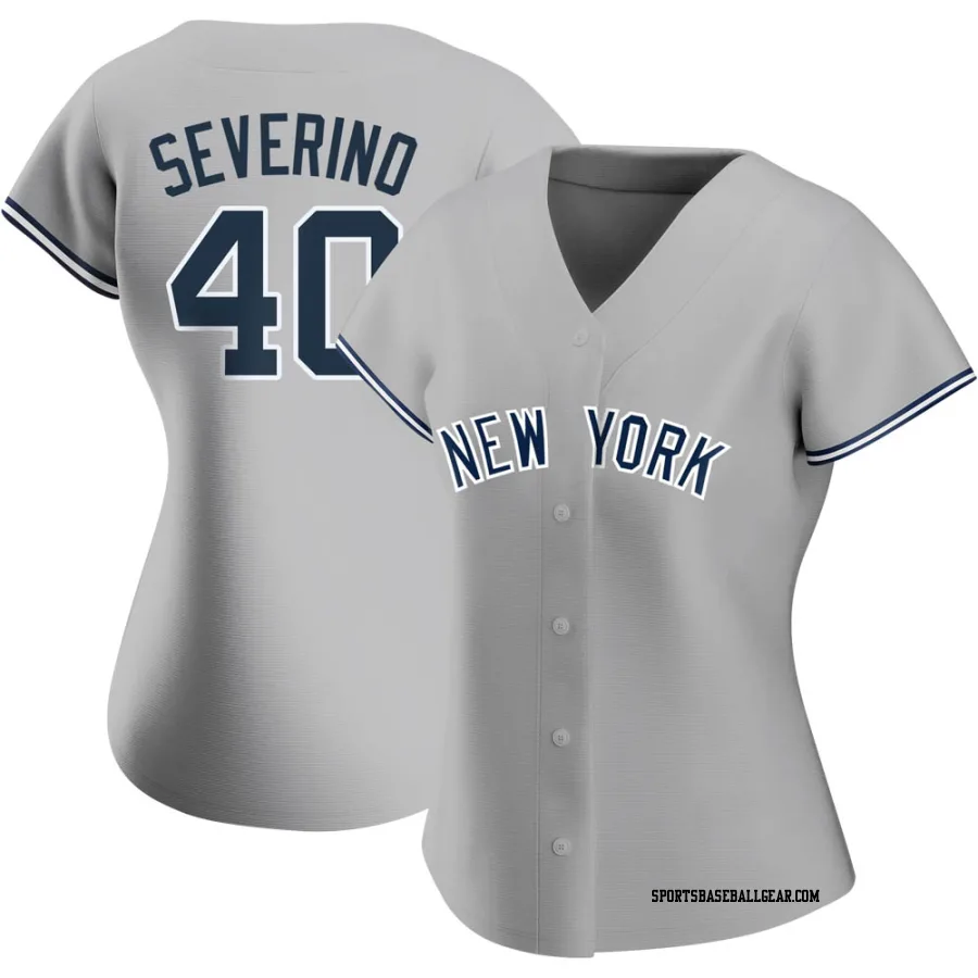 Luis Severino Women's New York Yankees Gray Replica Road Name Jersey