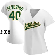 Luis Severino Women's Oakland Athletics White Authentic Home Jersey