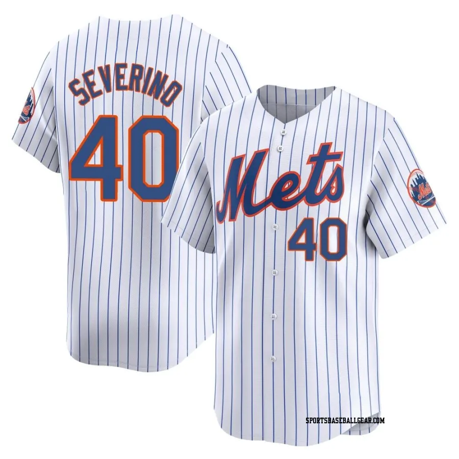 Luis Severino Youth New York Mets White Limited Home Jersey