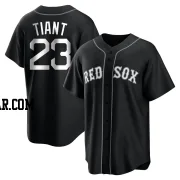 Luis Tiant Men's Boston Red Sox Black/White Replica Jersey